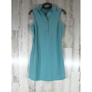 Title Nine Teal Blue Sleeveless Collared Golf Dress Nimbilene Size Small